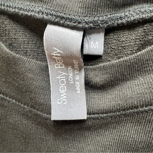 Sweaty Betty Sweater Colorblock Chevron Sweatshirt Retro blue white gray medium - Picture 3 of 8